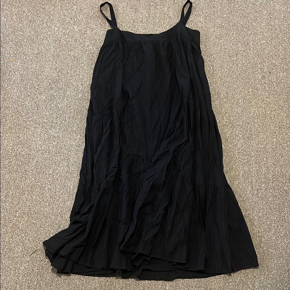 Jenni Kayne Black Pleated Maxi Slip Dress